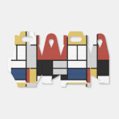 Mondriaan schilderend rood vlak Geel zwart Geel Bl Bedankdoosjes (Uitgevouwen)