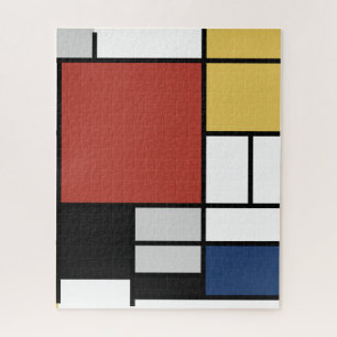 Mondriaan schilderend rood vlak Geel zwart Geel Bl Legpuzzel