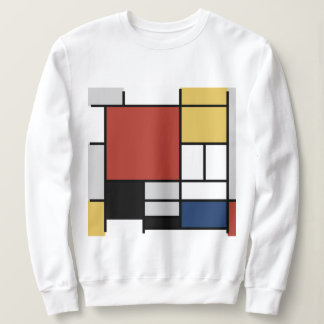 Mondriaan schilderend rood vlak Geel zwart Geel Bl Trui