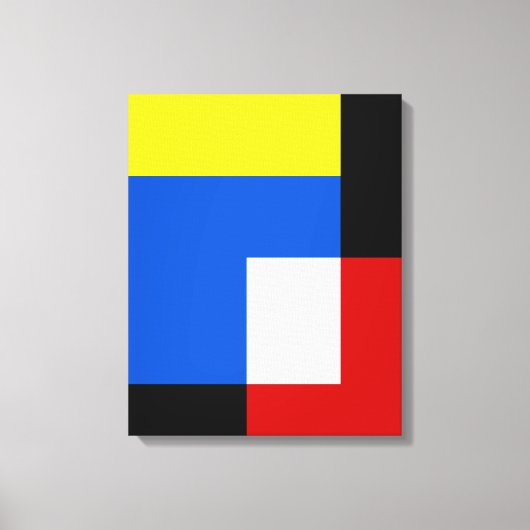 Mondriaan stijl Abstracte geometrische kunst retro Canvas Afdruk (Voorkant)