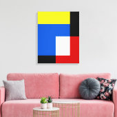 Mondriaan stijl Abstracte geometrische kunst retro Canvas Afdruk (Insitu (Woonkamer))