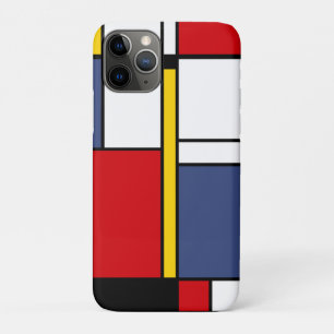 Mondriaan Stijl Modern Abstract Kunstontwerp iPhone 11 Pro Hoesje