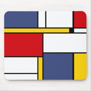 Mondriaan Stijl Modern Abstract Kunstontwerp Muismat