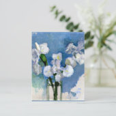 Mondriaan - Witte Irises Briefkaart (Staand voorkant)