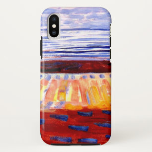 Mondriaan - Zee na zonsondergang, kleurrijk schild iPhone XS Hoesje