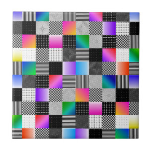 Mondriaanse Couture Tegeltje