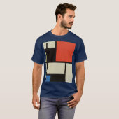 Mondriaanse samenstelling Modern Abstracte marine  T-shirt (Voorkant volledig)