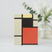 Mondriaanse samenstelling Moderne Abstracte schild Briefkaart (Staand voorkant)