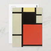 Mondriaanse samenstelling Moderne Abstracte schild Briefkaart (Voorkant / Achterkant)