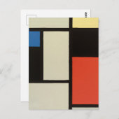 Mondriaanse samenstelling Moderne Abstracte schild Briefkaart (Voorkant / Achterkant)