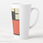 Mondriaanse samenstelling Moderne Abstracte schild Latte Mok (Rechts)