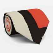 Mondriaanse samenstelling Moderne Abstracte schild Stropdas (Opgerold)