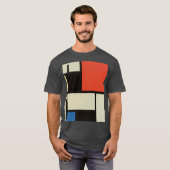Mondriaanse samenstelling Moderne Abstracte steenk T-shirt (Voorkant volledig)