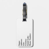 Mondriaanse stijl bagagelabel (Achterkant verticaal)