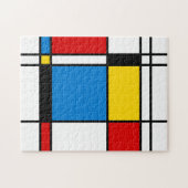 Mondriaanse stijl Geometric Fine Art Legpuzzel (Horizontaal)