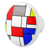 Mondriaanse stijl keramische knop (Rechts)