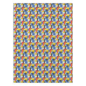 Mondriaanstijl kleurblokken tafelkleed (Voorkant)