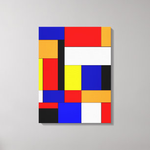 Mondrian #9 canvas afdruk