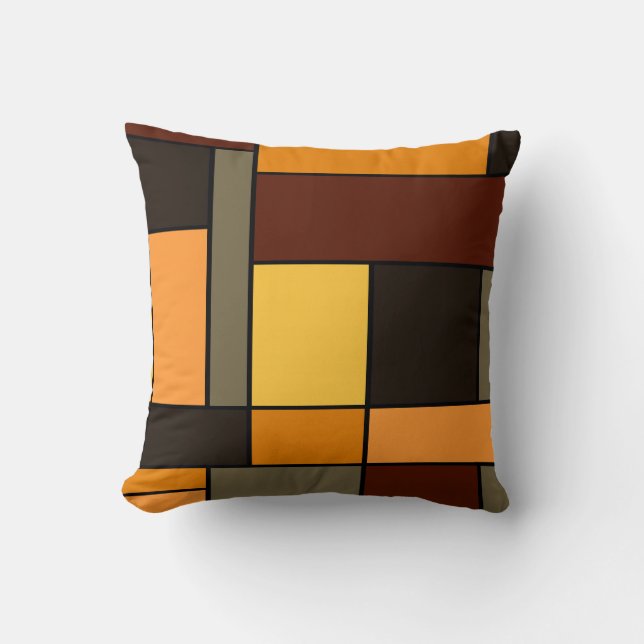 Mondrian Autumn Kussen (Voorkant)
