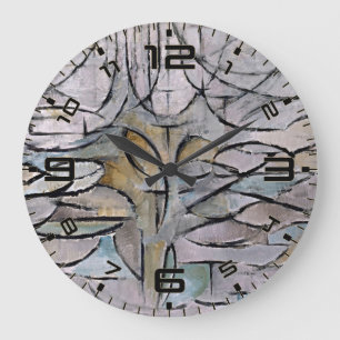 Mondrian Bloom Abstracte Kunst Wandklok Grote Klok