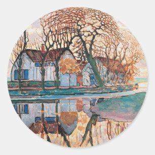 Mondrian, Boerderij bij Duivendrecht, Ronde Sticker