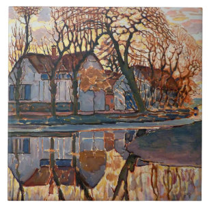 Mondrian - Boerderij bij Duivendrecht Tegeltje