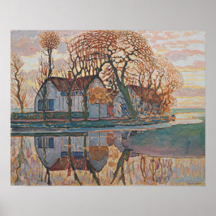 Mondrian Boerderij Duivendrecht Painting Poster