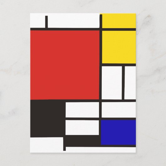 Mondrian Briefkaart (Voorkant)