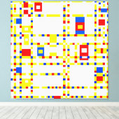 MONDRIAN - BROADWAY BOOGIE WOOGIE - 1942-1943 - CANVAS AFDRUK (Insitu (Houten vloer))