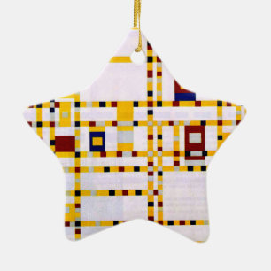 Mondrian - Broadway Boogie Woogie Keramisch Ornament