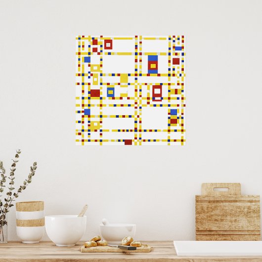 Mondrian - Broadway Boogie Woogie Poster (Keuken)