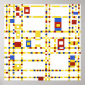 Mondrian - Broadway Boogie Woogie Poster (Voorkant)