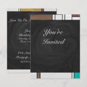 Mondrian Brown Yellow Blauwgroen Print Kaart (Voorkant / Achterkant)