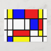 Mondrian, carte postale parodique de composition (Devant)