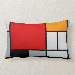 Mondrian - Compositie met groot rood vlak Kussen