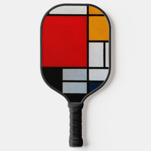 Mondrian - Compositie met groot rood vlak Pickleball Paddle