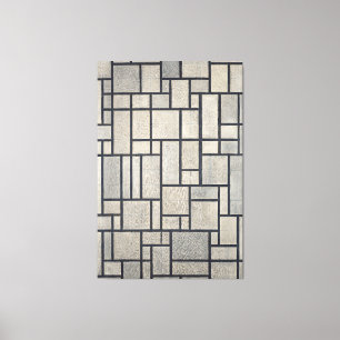 MONDRIAN - COMPOSITIE MET RASTER 2 - 1915-1942 - CANVAS AFDRUK