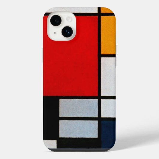 Mondrian - Composition avec grand plan rouge (Verso)