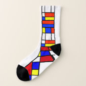 Mondrian - Composition II - Chaussettes d'art (Gauche - extérieur)