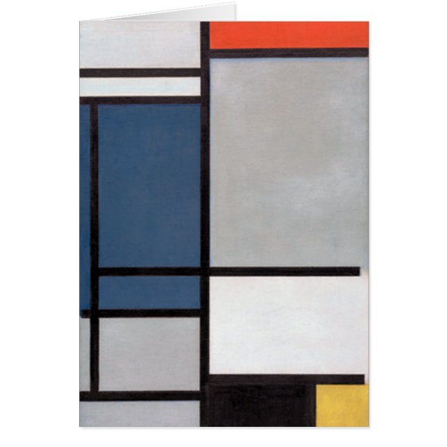 Mondrian Composition with Red, Blue, Black, Yellow (Devant)