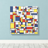 Mondrian De Stijl Pattern Canvas Afdruk (Insitu (Houten vloer))