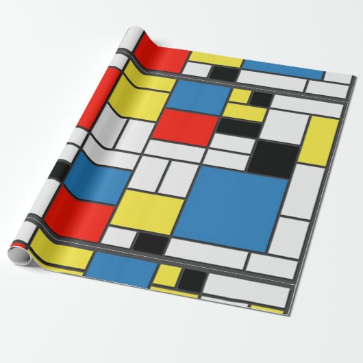 Mondrian De Stjil Cadeaupapier (Uitgerold)