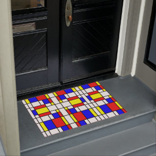 Mondrian Geïnspired Deurmat