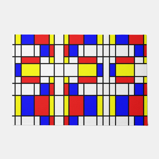 Mondrian Geïnspired Deurmat (Voorkant)
