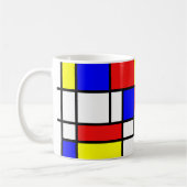 Mondrian Geïnspired Koffiemok (Links)