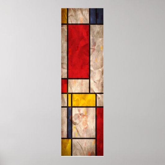 Mondrian Geïnspired Poster (Voorkant)