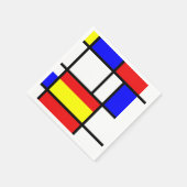 Mondrian Geïnspired Servet (Hoek)