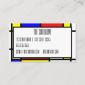 "Mondrian Geïnspireerd" Visitekaartje (Achterkant)