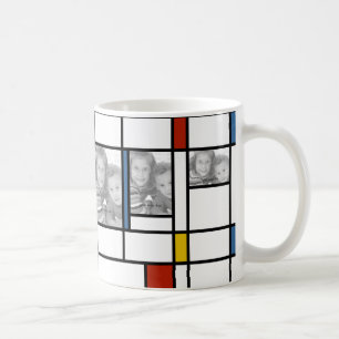 Mondrian Geïnspireerde Mok van fotosjabloon