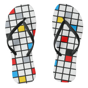 Mondrian Geometrische Minimalistische Compositie M Teenslippers